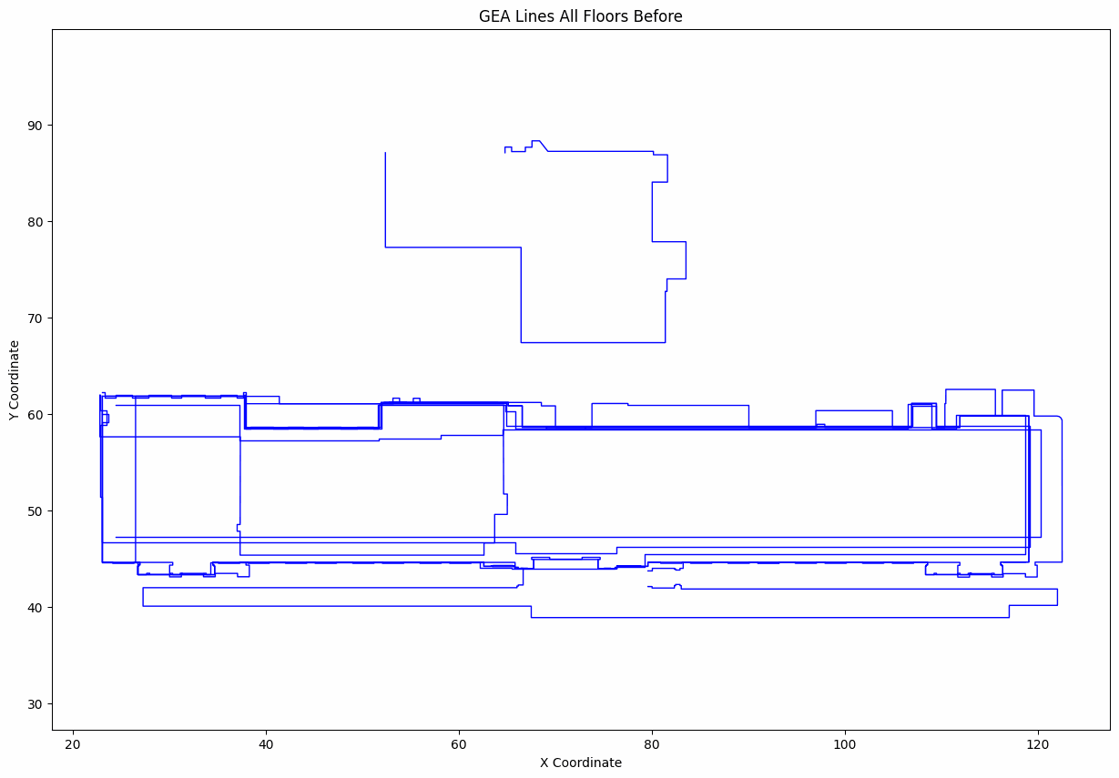 Raw floorplan geometry before corrective operations